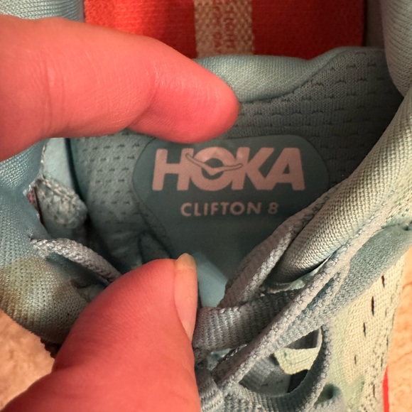 Hoka Clifton 8 Tiffany Green Running Shoes - Picture 8 of 12